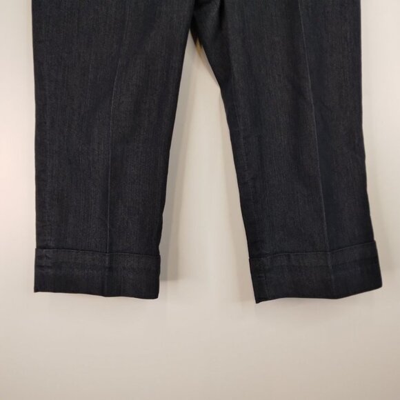 LOFT Petites Dark Wash ANN Cuffed Capri Size 10P - Picture 3 of 11